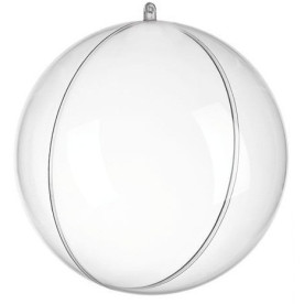 Прозорий роз'ємний куля із пластику для декорування, 6 см