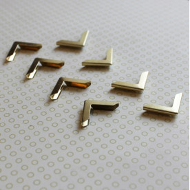 Набір куточків для альбому 22 мм, колір золото, 8 шт