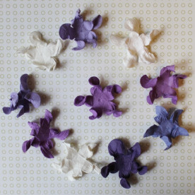 Набор лепестков гардении в фиолетовых тонах 10 шт, 5 см