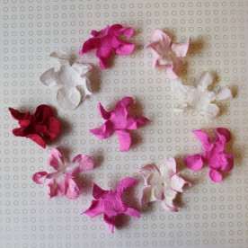 Набір пелюсток гарденії в рожевих тонах 10 шт, 5 см