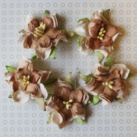 Цветок гардении коричневого цвета, 1 шт, 4 см