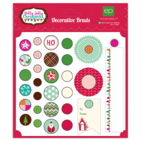 Набір брадс Holly Jolly від Echo Park, 29 шт