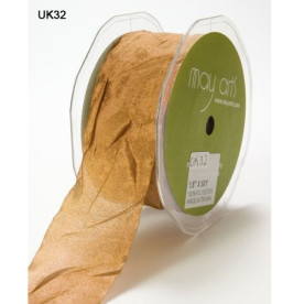 Шеббі-стрічка Silky Crush Antique Gold 90 см від May Arts