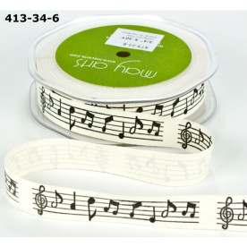 Стрічка з принтом Music Notes 90 см від May Arts