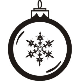 Акриловий штамп Новорічна іграшка 4,0х3,2 см