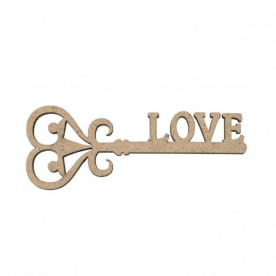 Заготовка Ключик Love 2, двп, 10х3,8см, 4шт, Rosa Talent