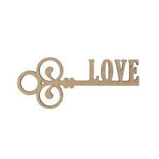 Заготовка Ключик Love 3, двп, 10х3,8см, 4шт, Rosa Talent