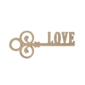 Заготовка Ключик Love 3, двп, 10х4см, 4шт, Rosa Talent