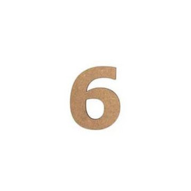 Заготівля, цифра 6, мдф, 10см, Rosa Talent