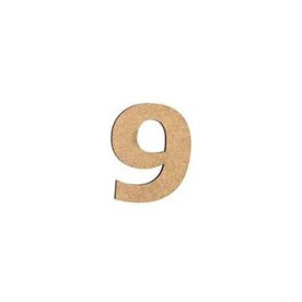 Заготівля, цифра 9, мдф, 10см, Rosa Talent