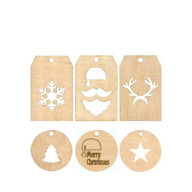 Набор заготовок Теги новогодние фанера 6шт ROSA Talent