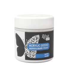 Грунт для декора акриловый, Белый, 150 мл, ROSA TALENT