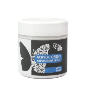 Грунт для декора акриловый, Белый, 150 мл, ROSA TALENT
