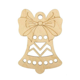 Заготовка, Праздничный колокольчик 4, фанера, 8х11,5см, 4шт, Rosa Talent