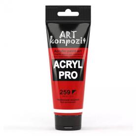 Фарба художня, 75 мл Туба, 259 червоний міцний, Art Kompozit
