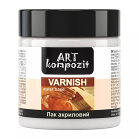 Лак акриловий, шовковисто-матовий, 0,4 л, Art Kompozit