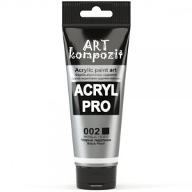 Фарба художня (002 чорна перлина, 75 мл туба) Металік, ART Kompozit