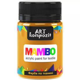 Краска по ткани, Mambo, 50 мл, 6 охра желтый, Art Kompozit