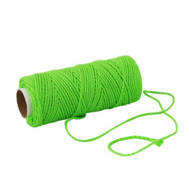 Шпагат бавовняний кольоровий - зелений, 5 м, товщина 2-3 мм