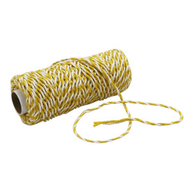 Шнур джутово-бавовняний жовто-білий, 5 м, товщина 2-3 мм