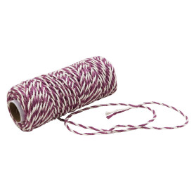 Шнур джутово-бавовняний бузково-білий, 5 м, товщина 2-3 мм