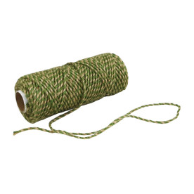 Шнур джутовый натурально-зеленый, 5 м