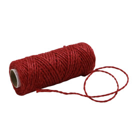 Шнур джутовый, красный, 5 м