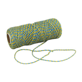 Шнур джутовый, желто-голубой, 5 м