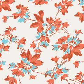 Односторонняя скрапбумага 30х30 Tangerine Dream - Floral от Jenni Bowlin