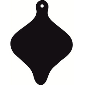 Фигурка-чипборд "Новогодняя игрушка", 7х10 см