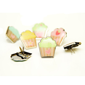 Набір брадс для скрапбукінгу Tea Party Cupcakes від Dovecraft