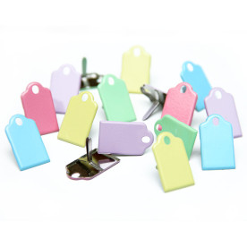 Набір брадс для скрапбукінгу Tags - Pastel від Dovecraft, 24 шт