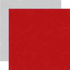 Двусторонний лист бумаги Holly Berry Red/Snowflake 30x30 cм от Echo Park