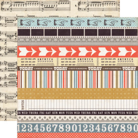 Двусторонний лист бумаги Borders 30x30 cм от Echo Park
