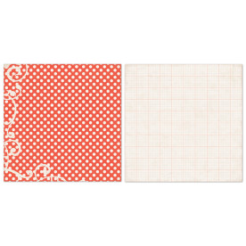 Двусторонний лист бумаги Red Dots 30x30 cм от Echo Park