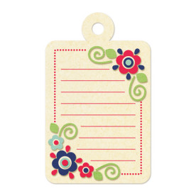 Тег для журналінга з тисненням Red Dot Flowers від We R Memory Keepers