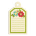 Тег для журналінга з тисненням Green Flowers від We R Memory Keepers