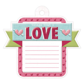 Тег для журналінга з тисненням Love від We R Memory Keepers