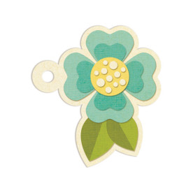 Тег для журналинга с тиснением Blue Flower от We R Memory Keepers