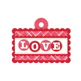 Тег для журналинга с тиснением Love от We R Memory Keepers, 1 шт