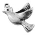 Металлическая подвеска "Птичка" цвета состаренного серебра, 1 шт