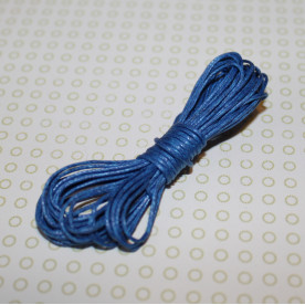 Вощений шнур синього кольору, 5 м
