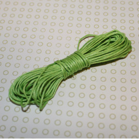 Вощений шнур салатового кольору, 5 м