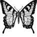 Акриловий штамп для скрапбукінгу 7,5х7,5 см Butterfly, Jenni Bowlin