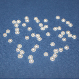 Набір половинок перлин бежевого кольору, діаметр 5 мм, 50 шт