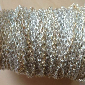 Металлическая цепочка цвет серебро, 1 м