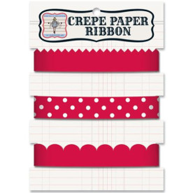 Набір паперових стрічок червоного кольору Crepe Paper Ribbon-Red від Jenni Bowlin