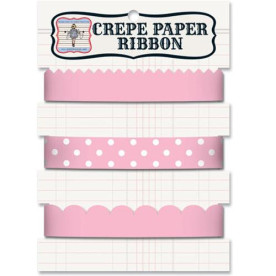 Набор бумажных лент розового цвета Crepe Paper Ribbon-Pink от Jenni Bowlin