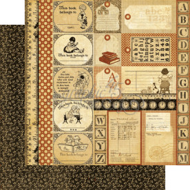 Двусторонняя бумага School Days 30x30 см от Graphic 45