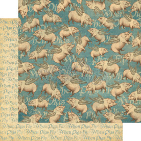 Двосторонній папір When Pigs Fly 30x30 см від Graphic 45